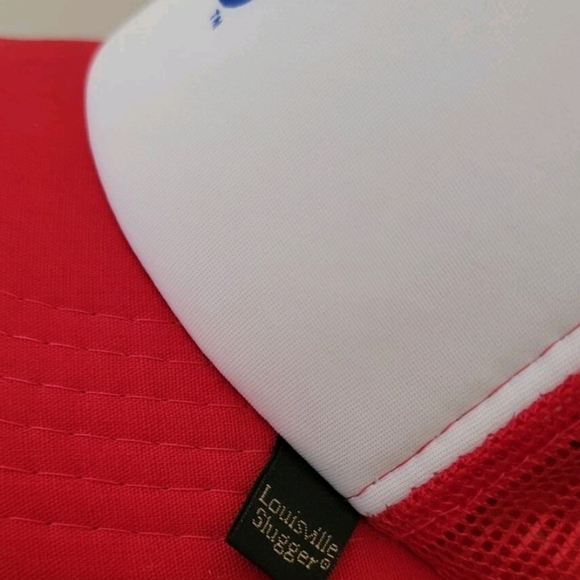 NFL Louisville Slugger Red & White Adjustable Trucker Vintage Snapback Hat - Picture 4 of 9